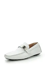 Мужские белые кожаные мокасины от Calvin Klein Collection
