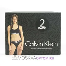 Женский набор нижнего белья Calvin Klein 2 в 1 (черный)