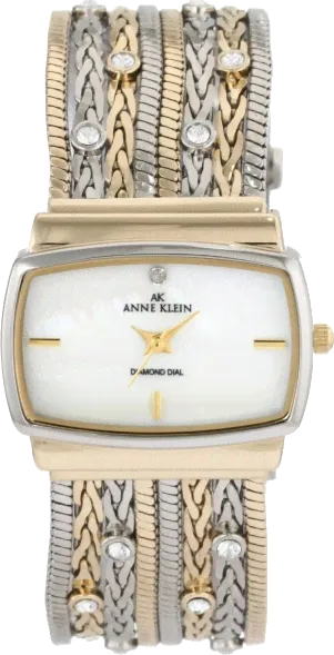 AK Anne Klein Часы - AK Anne Klein Women's 109271MPTT Swarovski Crystal Accented Two-Tone Multi-Chain Bracelet Watch-0