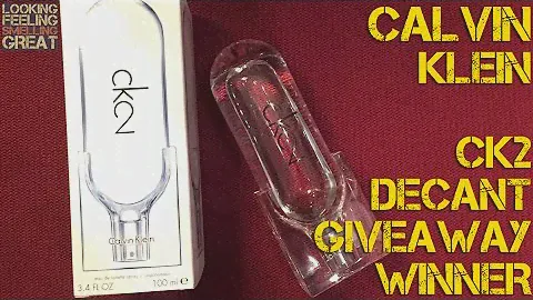 CK2 by Calvin Klein Giveaway Winner - Did you win?