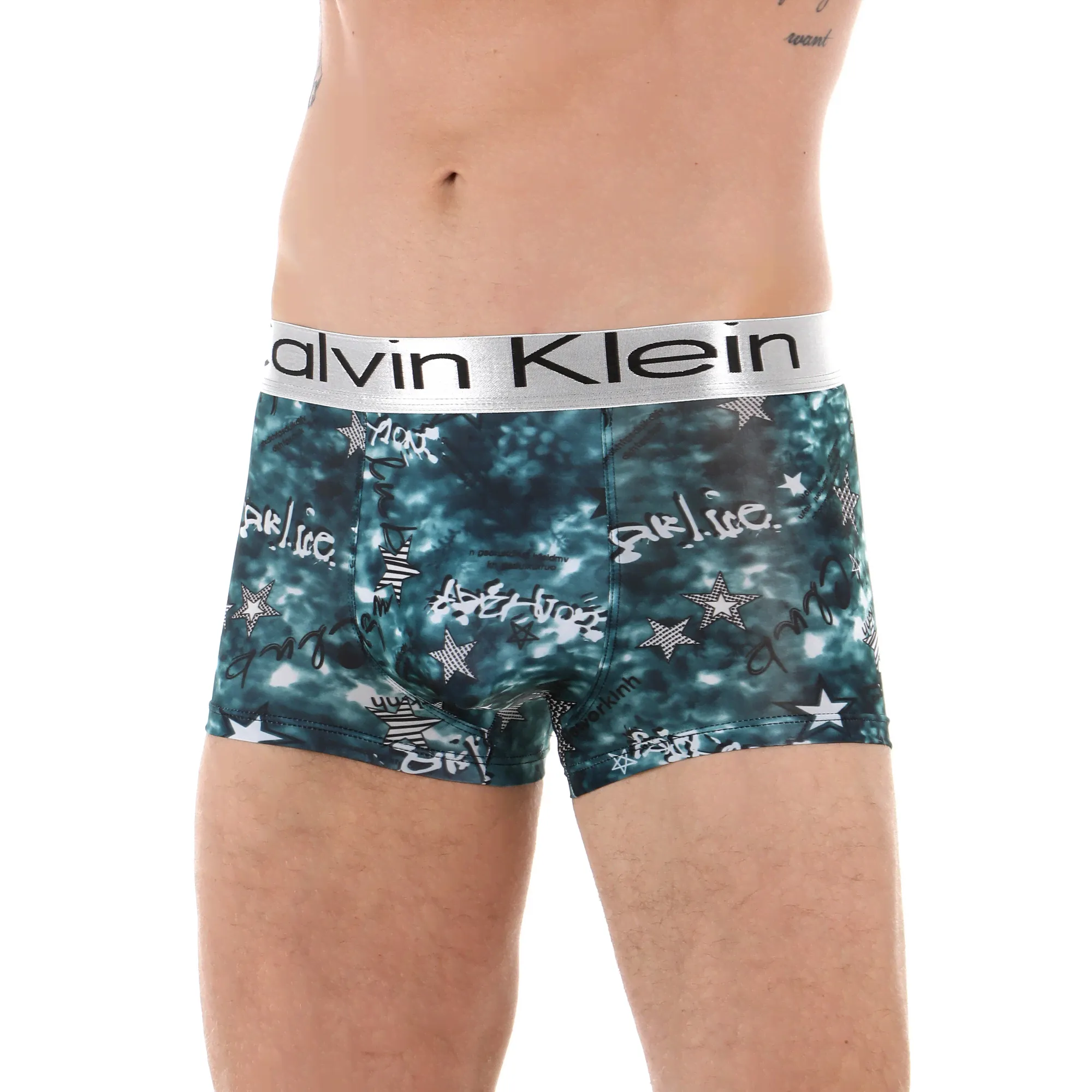 Мужские трусы боксеры синие Calvin Klein-0