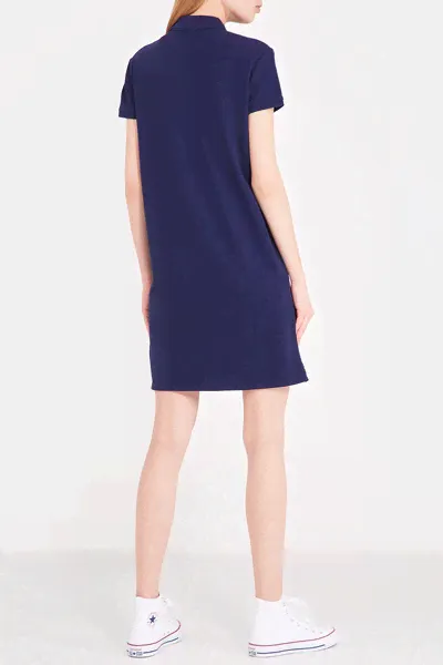 Calvin Klein Синее платье-поло из хлопка 59684096 (lpn2464971)-3