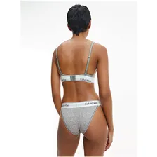 Женские трусы танга серые Calvin Klein Women Modern Cotton