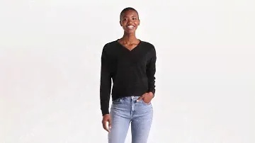 District® Women’s Perfect Tri® Fleece V-Neck Sweatshirt DT1312