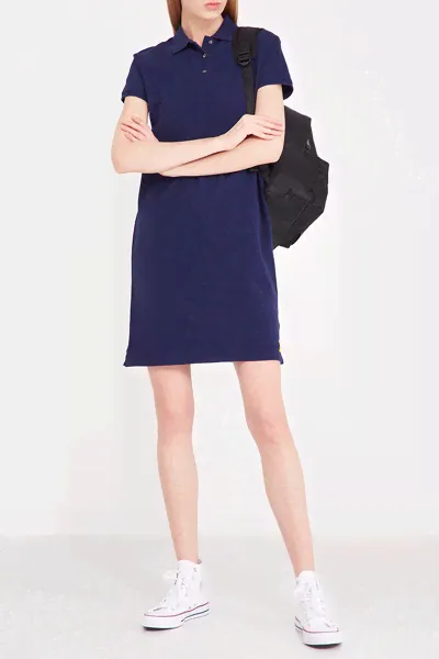 Calvin Klein Синее платье-поло из хлопка 59684096 (lpn2464971)-2