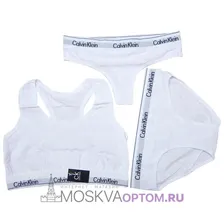 Женский набор нижнего белья Calvin Klein 3 в 1 (белый)