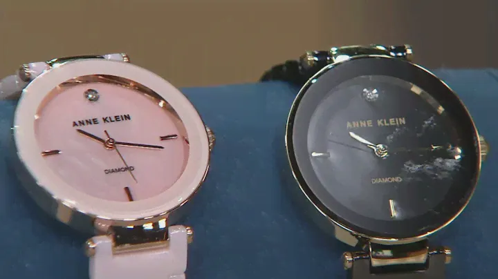 Керамические часы Anne Klein с бриллиантовым акцентным циферблатом на QVC